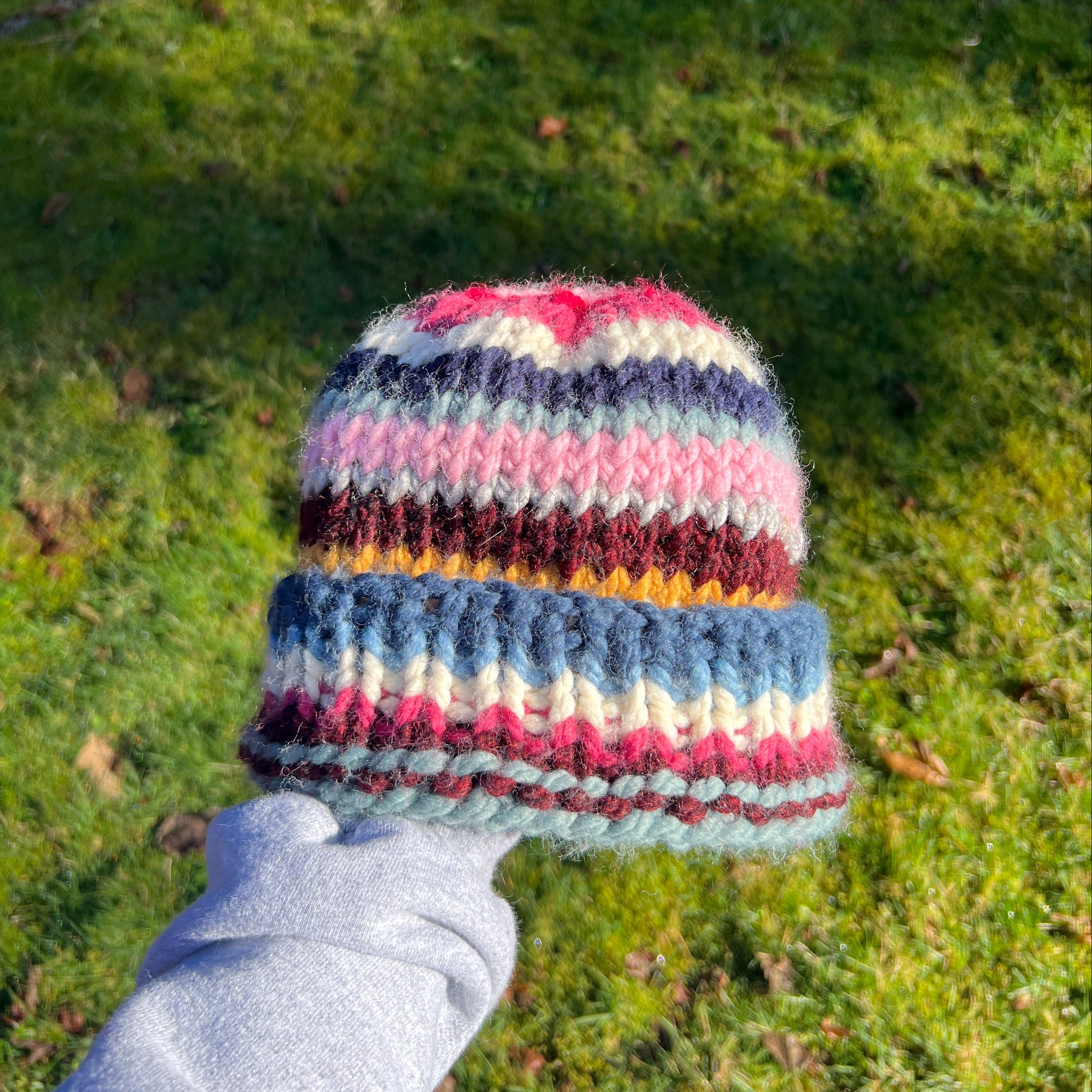 Patchwork Knit Beanie