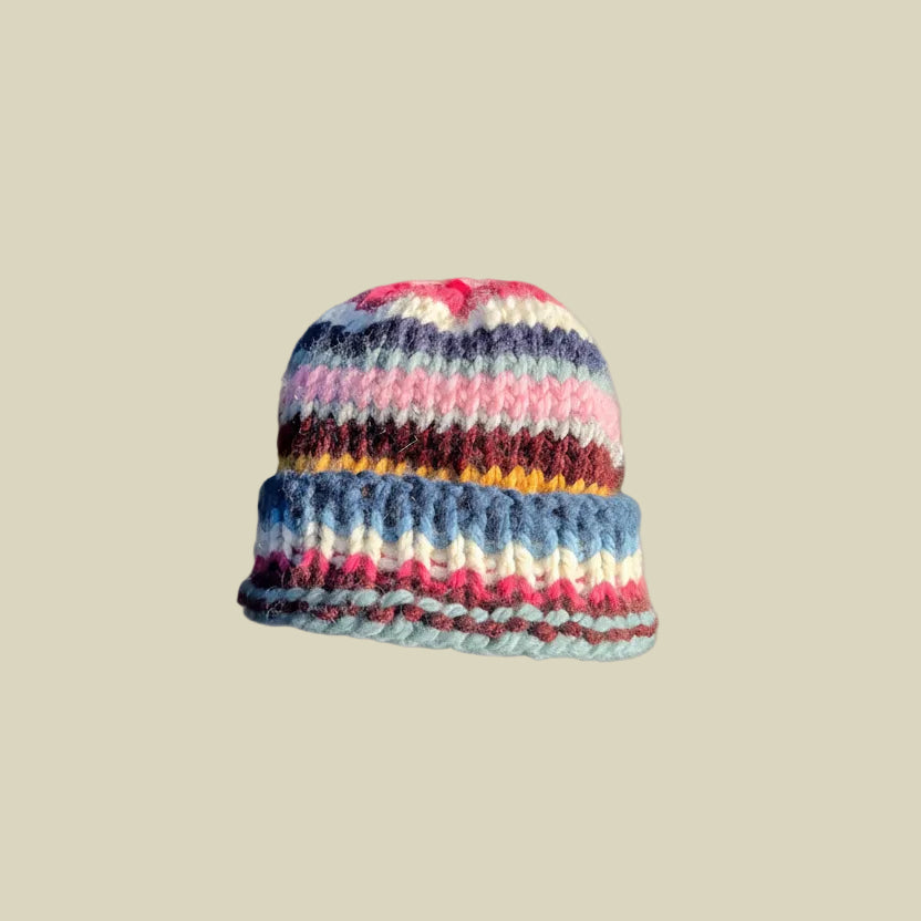 Patchwork Knit Beanie